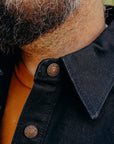 16oz Denim CPO Shirt - Superblack (Fades To Grey) Non-Selvedge IHSH-362-BLK