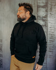 14oz Ultra Heavyweight Loopwheel Cotton Hoodie - Black IHSW-49-BLK