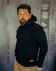 14oz Ultra Heavyweight Loopwheel Cotton Hoodie - Black IHSW-49-BLK