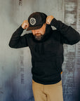 14oz Ultra Heavyweight Loopwheel Cotton Hoodie - Black IHSW-49-BLK