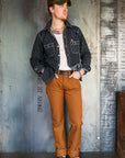17oz Duck Slim Tapered Cut Jeans - Brown IH-777D