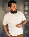 No. 8 Slub Nep Short Sleeve T-Shirt - White