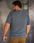 No. 8 Slub Nep s/s T-Shirt - Gray Blue