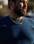 1301 Waffle Knit Long Sleeved Crew Neck Thermal Top - Indigo Dyed IHTL-1301-IND