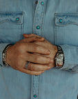 Modern western 11oz bleached denim