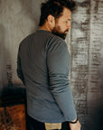 9 ounce Tee L/S - Faded Blue