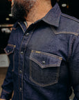 12oz Selvedge Denim Western Shirt - Indigo IHSH-33-IND