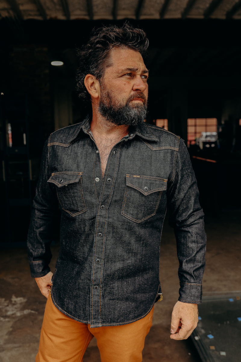 ★MUSINSA STANDARD★ denim western shirt black MMDNH504-BK MUSINSA | MUSINSA STANDARD Denim Western Shirt [Black]