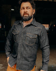 12oz Selvedge Denim Western Shirt - Black IHSH-33-BLK