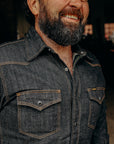 12oz Selvedge Denim Western Shirt - Black IHSH-33-BLK