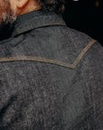 12oz Selvedge Denim Western Shirt - Black IHSH-33-BLK