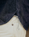 12oz Selvedge Denim Western Shirt With Tonal Stitching - Indigo IHSH-33-T