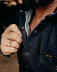 12oz Selvedge Denim Western Shirt With Tonal Stitching - Indigo IHSH-33-T