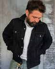 16oz Slubby Selvedge Denim Type III Jacket - Indigo Overdyed Black IH-526J-SLBod