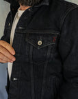 16oz Slubby Selvedge Denim Type III Jacket - Indigo Overdyed Black IH-526J-SLBod