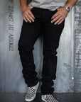 14oz Selvedge Denim Super Slim Jeans 555 - Indigo Overdyed Black IH-555S-142OD