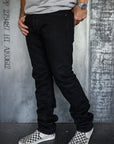 14oz Selvedge Denim Super Slim Jeans 555 - Indigo Overdyed Black IH-555S-142OD
