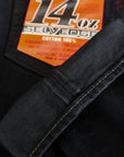 14oz Selvedge Denim Super Slim Jeans 555 - Indigo Overdyed Black IH-555S-142OD