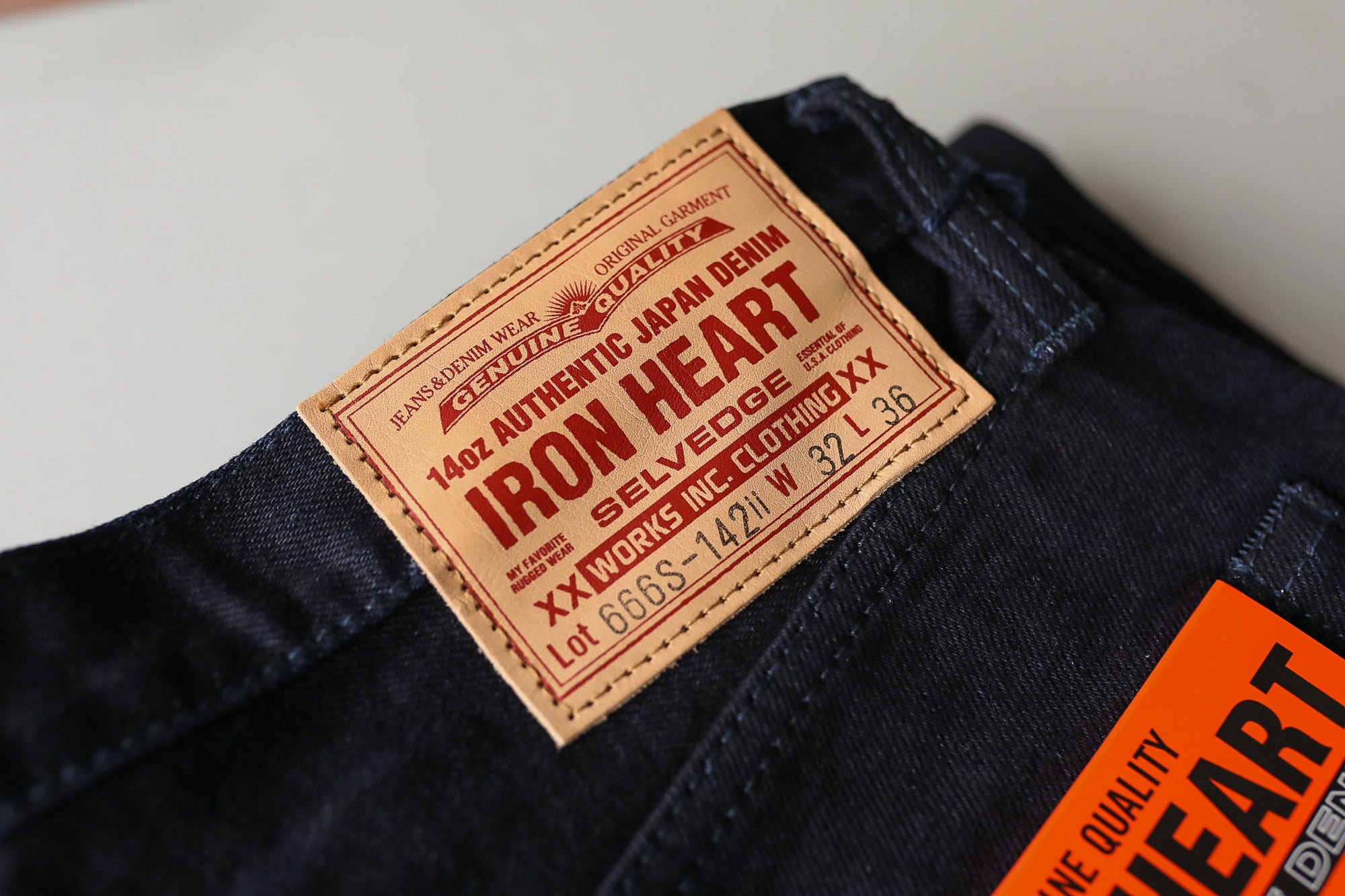 14oz 666S-142ii Selvedge Denim Slim Straight Cut Jeans - Indigo/Indigo