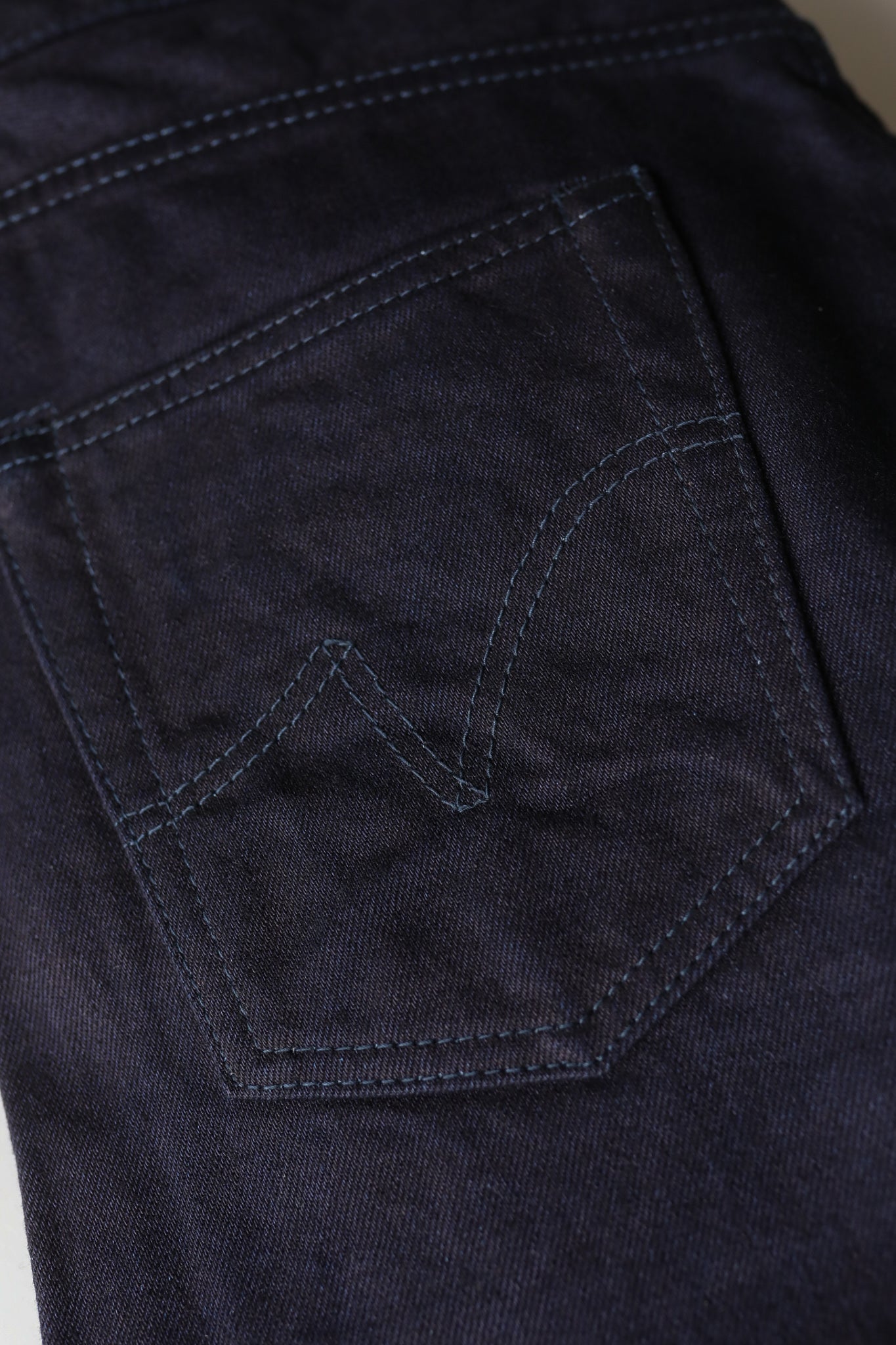 14oz 666S-142ii Selvedge Denim Slim Straight Cut Jeans - Indigo/Indigo