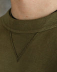 14oz Ultra Heavyweight Loopwheel Cotton Crew Neck Sweat - Olive IHSW-69L-OLV