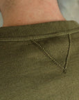 14oz Ultra Heavyweight Loopwheel Cotton Crew Neck Sweat - Olive IHSW-69L-OLV
