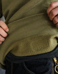 14oz Ultra Heavyweight Loopwheel Cotton Crew Neck Sweat - Olive IHSW-69L-OLV