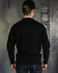 14oz Ultra Heavyweight Loopwheel Cotton Crew Neck Sweat - Black IHSW-69L-BLK