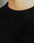 14oz Ultra Heavyweight Loopwheel Cotton Crew Neck Sweat - Black IHSW-69L-BLK