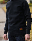 14oz Ultra Heavyweight Loopwheel Cotton Crew Neck Sweat - Black IHSW-69L-BLK