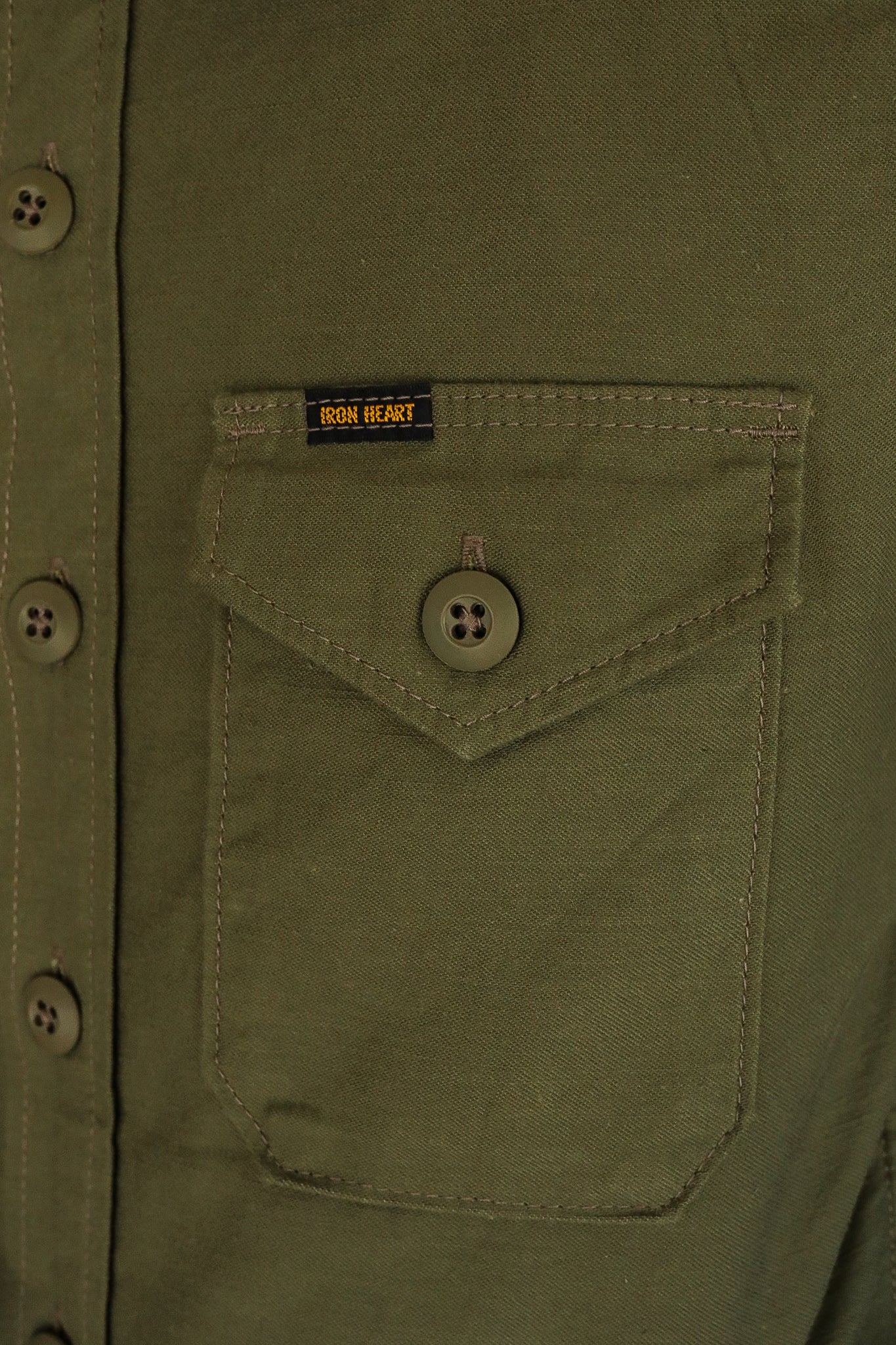 7oz Back Satin Military CPO Shirt - Green