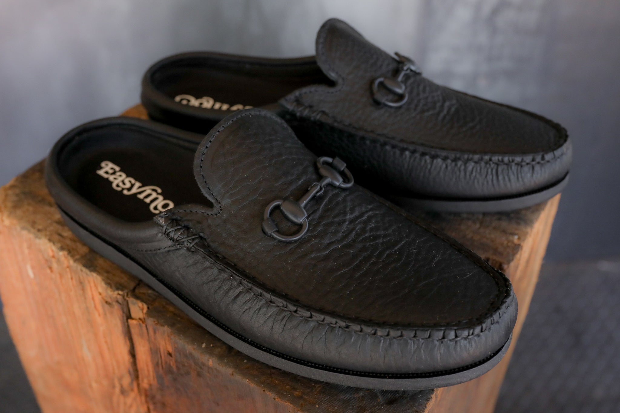 Easy Bit Moc Loafer in Black Grizzly