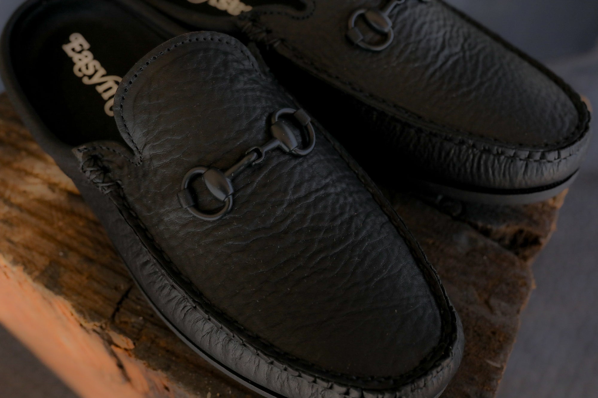 Easy Bit Moc Loafer in Black Grizzly