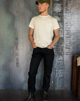 CLINT SLIM STRAIGHT FIT - MEDIUM RISE BLACK GUNPOWDER 14OZ DENIM
