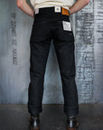 CLINT SLIM STRAIGHT FIT - MEDIUM RISE BLACK GUNPOWDER 14OZ DENIM