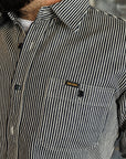 12oz Hickory Stripe Work Shirt - Indigo IHSH-274-IND