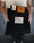 CLINT SLIM STRAIGHT FIT - MEDIUM RISE BLACK GUNPOWDER 14OZ DENIM