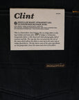 CLINT SLIM STRAIGHT FIT - MEDIUM RISE BLACK GUNPOWDER 14OZ DENIM