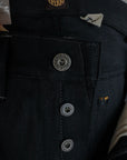 CLINT SLIM STRAIGHT FIT - MEDIUM RISE BLACK GUNPOWDER 14OZ DENIM