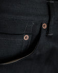 CLINT SLIM STRAIGHT FIT - MEDIUM RISE BLACK GUNPOWDER 14OZ DENIM