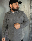 12oz Hickory Stripe Work Shirt - Indigo IHSH-274-IND