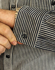 12oz Hickory Stripe Work Shirt - Indigo IHSH-274-IND