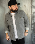 12oz Hickory Stripe Work Shirt - Indigo IHSH-274-IND