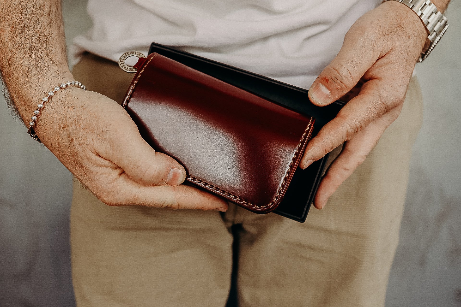 Small Shell Cordovan Wallet Oxblood - Iron Heart