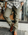 Workers Chino Slim Fit 14oz Slub - Army Green