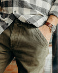 Workers Chino Slim Fit 14oz Slub - Army Green