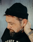 Wool Knit Watch Cap - Black