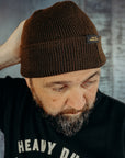 Wool Knit Watch Cap - Brown