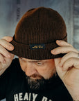 Wool Knit Watch Cap - Brown