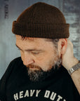 Wool Knit Watch Cap - Brown
